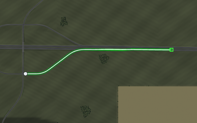 Map: the route of Entering the Autobahn and what the car drove