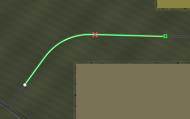 Map: the route of Fallen branch on the Gutsweg and what the car drove
