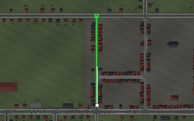 Map: the route of Old-town gate and what the car drove