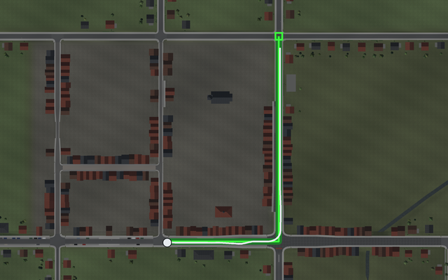 Map: the route of Left at the Markt signal and what the car drove