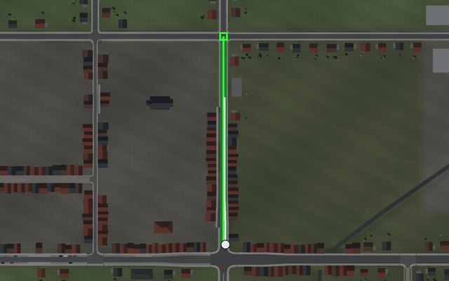 Map: the route of Person in the lane and what the car drove